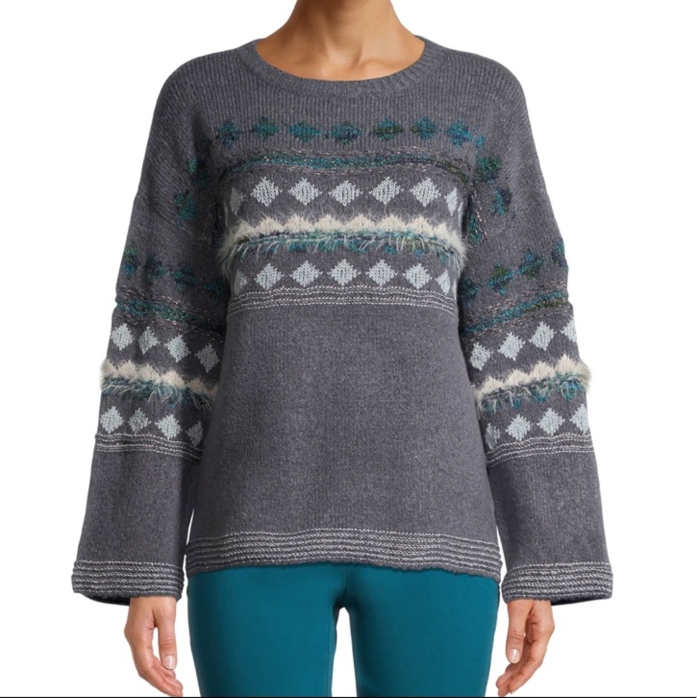 Time and Tru Fair Isle Sweater NWT